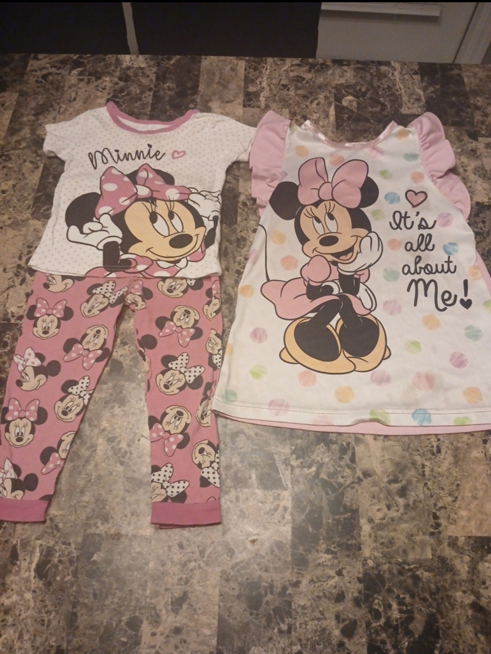 Mouse Pink Girls' Pajama Set -